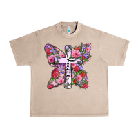 French Oak faith butterfly cross Urban Heavy Tee - Zillion Design Studio