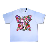 Grape Ice faith butterfly cross Urban Heavy Tee - Zillion Design Studio