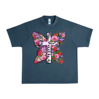 Midnight Navy faith butterfly cross Urban Heavy Tee - Zillion Design Studio