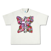 Pistachio faith butterfly cross Urban Heavy Tee - Zillion Design Studio