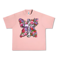 Salmon faith butterfly cross Urban Heavy Tee - Zillion Design Studio