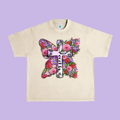 Urban Heavy Tee faith butterfly cross