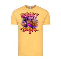Vintage Mustard Spooky season sneaker and heel afro woman Vintage Tee - RanaPortraitStore