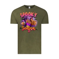 Vintage Olive Spooky season sneaker and heel afro woman Vintage Tee - RanaPortraitStore