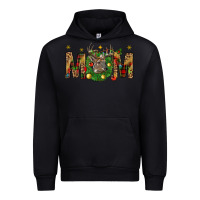 Black Western Mom With Reindeer Urban Hoodie - BundleAndBundleShop