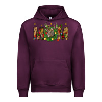 Mauve Wine Western Mom With Reindeer Urban Hoodie - BundleAndBundleShop