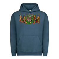 Pigment Midnight Navy Western Mom With Reindeer Urban Hoodie - BundleAndBundleShop