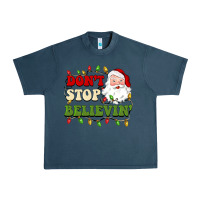 Midnight Navy don't stop believin Urban Heavy Tee - BarkalooDesign