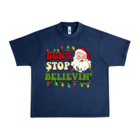 Navy don't stop believin Urban Heavy Tee - BarkalooDesign
