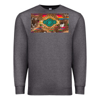 Charcoal Heather western gemstone and leopard with serape licanse plate Premium Sweatshirt - Artiststas