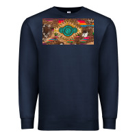 Navy western gemstone and leopard with serape licanse plate Premium Sweatshirt - Artiststas