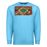 Ocean Blue western gemstone and leopard with serape licanse plate Premium Sweatshirt - Artiststas