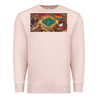 Pale Pink western gemstone and leopard with serape licanse plate Premium Sweatshirt - Artiststas