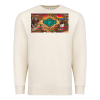 Sandshell western gemstone and leopard with serape licanse plate Premium Sweatshirt - Artiststas