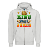 Dove Grey king of the jokes Zipper Hoodie - HRA Design Shop
