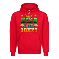 Red king of the jokes Zipper Hoodie - HRA Design Shop