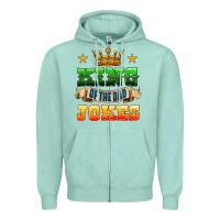 Seafoam king of the jokes Zipper Hoodie - HRA Design Shop