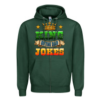 Sports Green king of the jokes Zipper Hoodie - HRA Design Shop