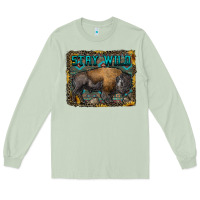 Matcha stay wild aztec bison Long Sleeve Tee - RanaPortraitStore