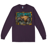 Plum stay wild aztec bison Long Sleeve Tee - RanaPortraitStore