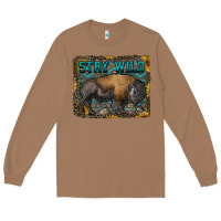 Toasted Coconut stay wild aztec bison Long Sleeve Tee - RanaPortraitStore