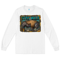 White stay wild aztec bison Long Sleeve Tee - RanaPortraitStore