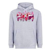 Heather Grey cancer ribbon with teeth Heavyweight Hoodie - AdoDesignShop