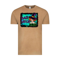 Vintage Camel Halloween Bad Witch Vibes Watercolor Vintage Tee - RanaPortraitStore