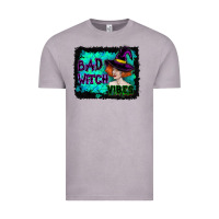 Halloween Bad Witch Vibes Watercolor Vintage Tee | Teevron