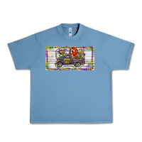 Pebble Blue Mardi Gras Truck And Fleur De Lis Crawfish Urban Heavy Tee - RanaPortraitStore