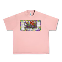Salmon Mardi Gras Truck And Fleur De Lis Crawfish Urban Heavy Tee - RanaPortraitStore