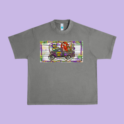 Mardi Gras Truck And Fleur De Lis Crawfish Urban Heavy Tee Designed By Ranaportraitstore