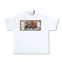 White Mardi Gras Truck And Fleur De Lis Crawfish Urban Heavy Tee - RanaPortraitStore