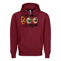 Burgundy the boo crew Zipper Hoodie - RacoonDesign