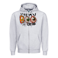 Heather Grey the boo crew Zipper Hoodie - RacoonDesign