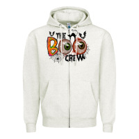 Oatmeal Heather the boo crew Zipper Hoodie - RacoonDesign