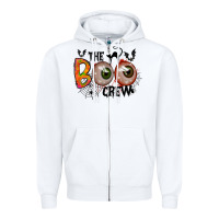 White the boo crew Zipper Hoodie - RacoonDesign