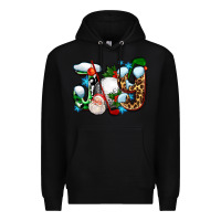 Black joy with golf and santas Premium Hoodie - AdoDesignShop