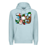 Blue Mist joy with golf and santas Premium Hoodie - AdoDesignShop
