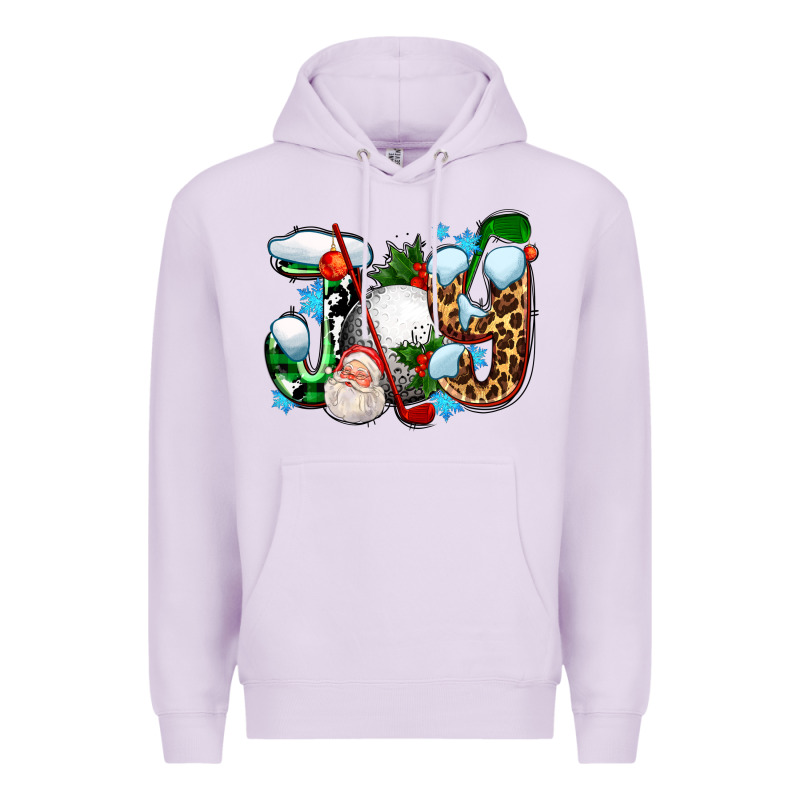Joy With Golf And Santas Premium Hoodie by AdoDesignShop | Teevron
