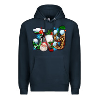 Navy joy with golf and santas Premium Hoodie - AdoDesignShop