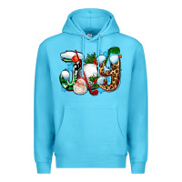 Ocean Blue joy with golf and santas Premium Hoodie - AdoDesignShop