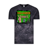 Cloud Black Watercolor Halloween Vibes Vintage Tee - RanaPortraitStore