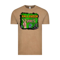 Watercolor Halloween Vibes Vintage Tee | Teevron