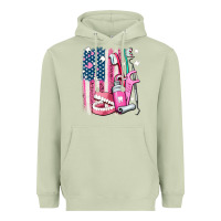 Matcha American flag and dental elements with teeth Heavyweight Hoodie - AdoDesignShop