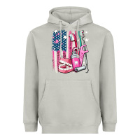 Moon Dust American flag and dental elements with teeth Heavyweight Hoodie - AdoDesignShop