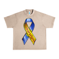 French Oak down syndrome ribbon softball Urban Heavy Tee - texasbilliewilder