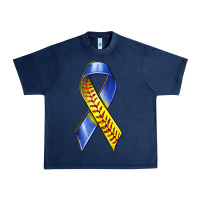 Navy down syndrome ribbon softball Urban Heavy Tee - texasbilliewilder