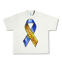 Pistachio down syndrome ribbon softball Urban Heavy Tee - texasbilliewilder