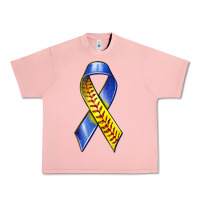 Salmon down syndrome ribbon softball Urban Heavy Tee - texasbilliewilder